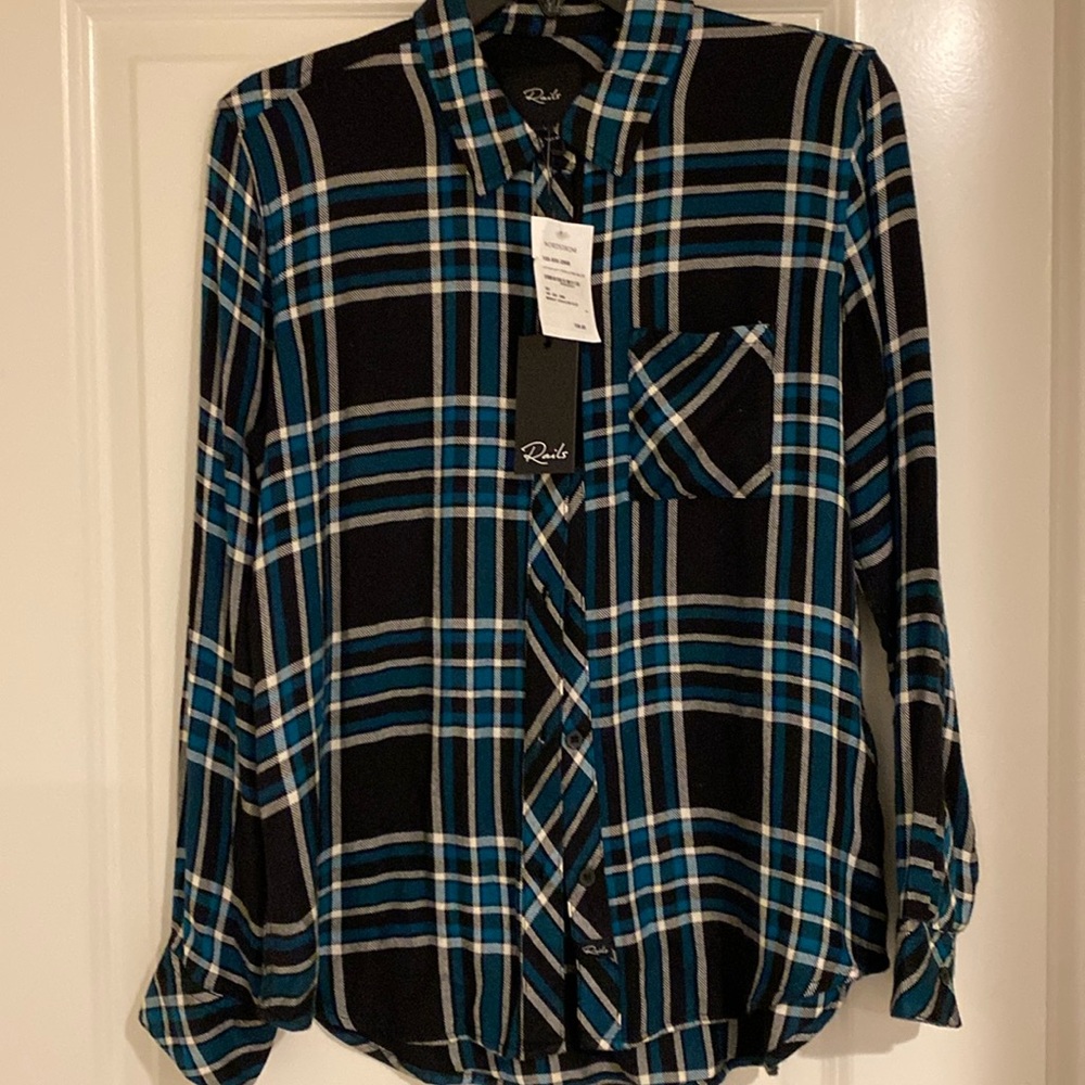 Rails Hunter plaid button up shirt NWT! Size S